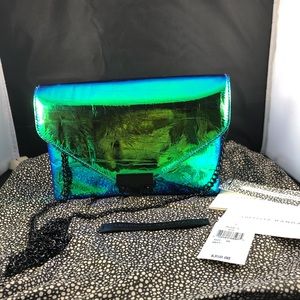 Loeffler Randall Opalescent Dual Envelope w/Chain